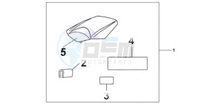 CBR1000RR9 UK - (E / MK) drawing REAR SEAT COWL ACHILLES BLACK METALLIC