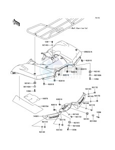 KVF750 4x4 KVF750-A1 EU GB drawing Rear Fender(s)