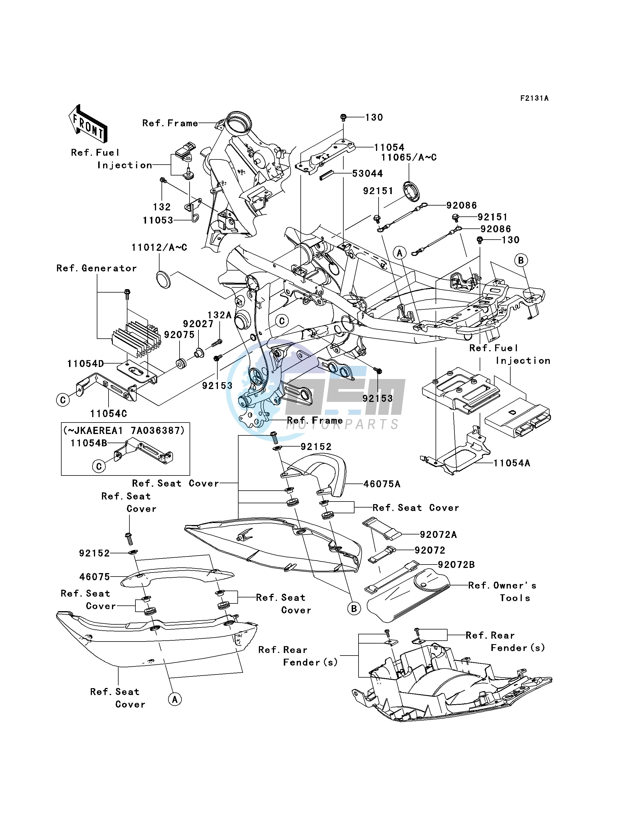 FRAME FITTINGS-- JKAEREA1 7A035083 - - -