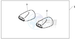 GL1800A BR - (BR) drawing OVAL TAIL EXHAUST FINISHER