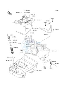 JT 1500 B [ULTRA 250X] (B7F-B8F) B8F drawing HULL REAR FITTINGS