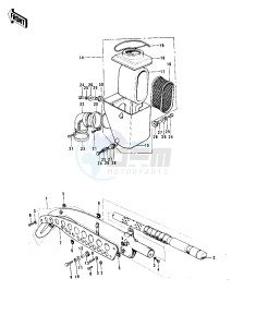 F7 (C-D) 175 drawing AIR CLEANER_MUFFLER -- 74-75 F7-C_F6-D- -