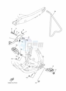 YZ250 (B9U6) drawing STAND & FOOTREST