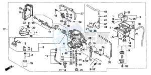 TRX400EX FOURTRAX 400 EX drawing CARBURETOR