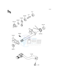 KX 125 K [KX125] (K2) [KX125] drawing GEAR CHANGE MECHANISM