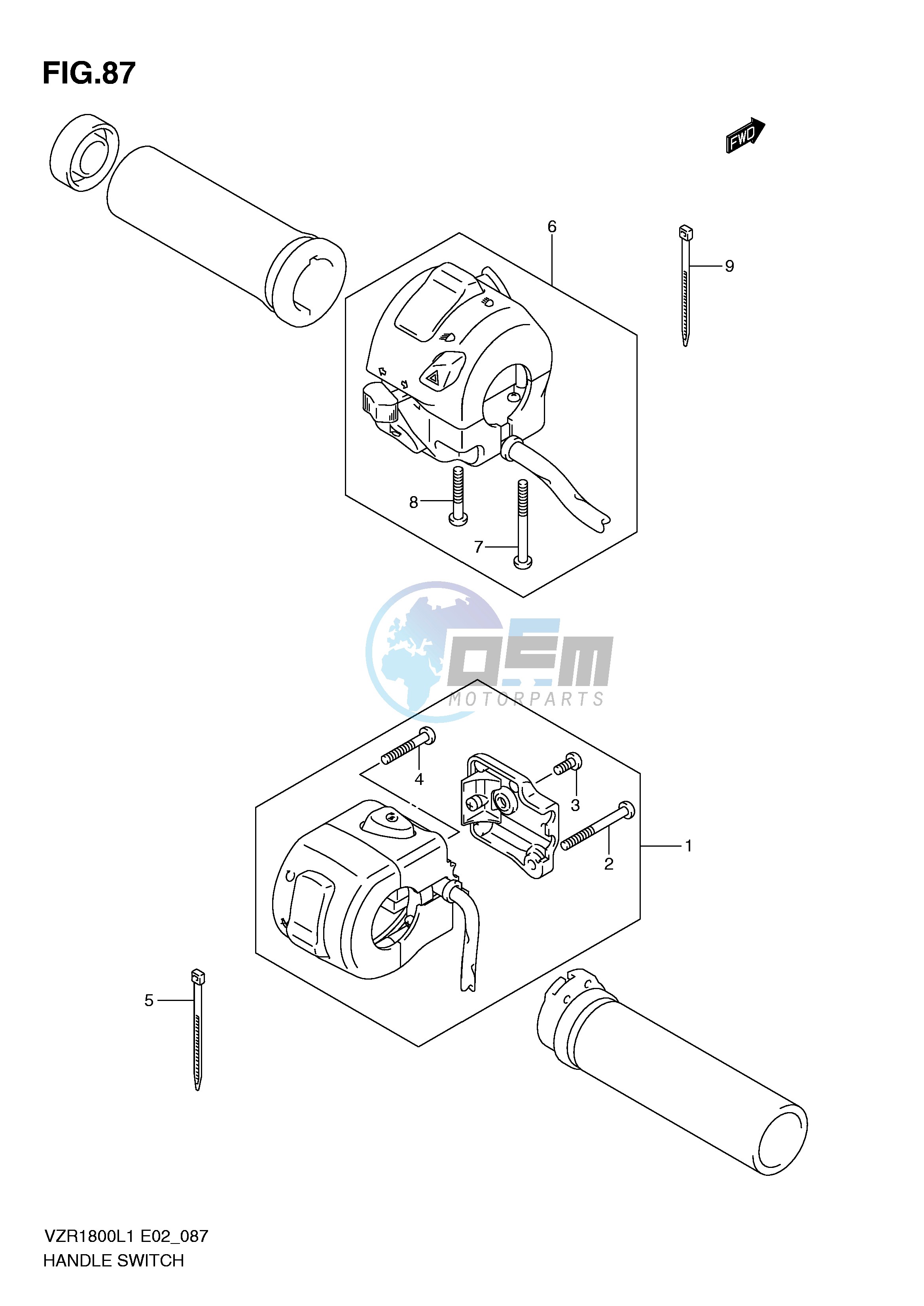 HANDLE SWITCH (VZR1800L1 E51)