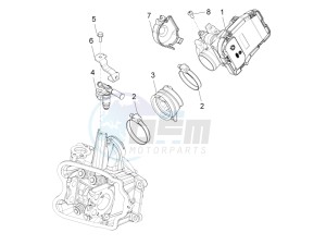 BV 350 4T 4V ie E3 ABS (USA) Usa drawing Throttle body - Injector - Union pipe