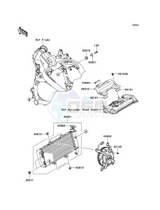 VERSYS KLE650B7F GB XX (EU ME A(FRICA) drawing Radiator