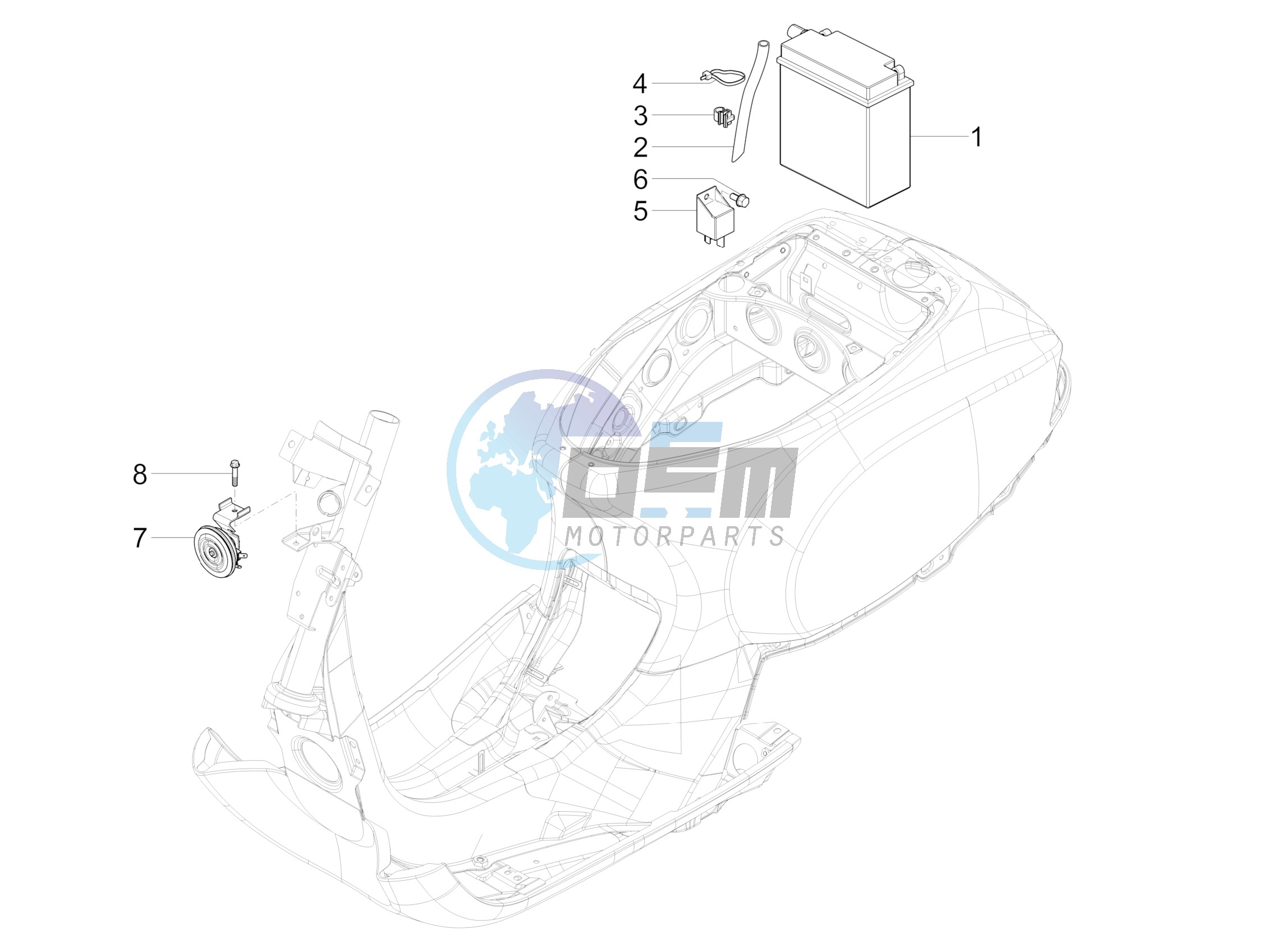 Remote control switches - Battery - Horn