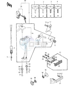 KE 125 A [KE125] (A7-A8) [KE125] drawing IGNITION SWITCH_LOCKS_REFLECTORS -- 80-81 A7_A8- -