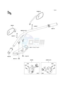 VN 1600 B [VULCAN 1600 MEAN STREAK] (B6F-B8FA) B8FA drawing HANDLEBAR