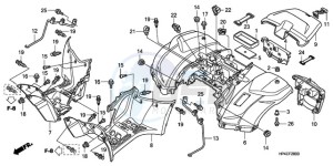 TRX420FMA Europe Direct - (ED / 4WD) drawing REAR FENDER