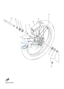 YZ450FX (B912 B913 B914 B914 B915) drawing FRONT WHEEL