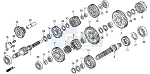 TRX350TE FOURTRAX ES drawing TRANSMISSION