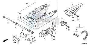 CRF125FE CRF125F Europe Direct - (ED) drawing SWINGARM