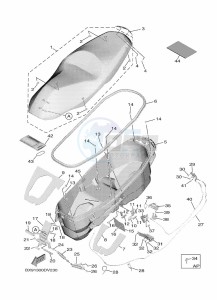 MWD300 TRICITY 300 (BX91) drawing SEAT