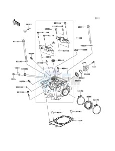 KFX450R KSF450BCS EU drawing Cylinder Head