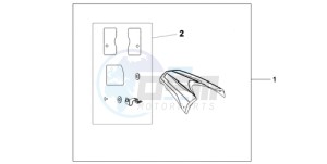 CB600FA39 Australia - (U) drawing REAR SEAT COWL PEARL COOL WHITE