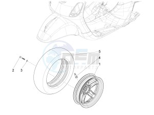 LXV 125 4T 3V IE NOABS E3 (APAC) drawing Front wheel