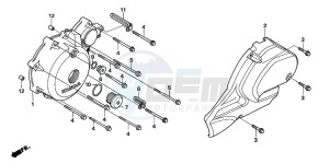 NT700VA drawing LEFT CRANKCASE COVER