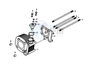 ORBIT III 125 (L8) EU EURO4 drawing CYLINDER / TOP GASKET / LOWER GASKET