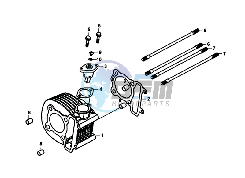 CYLINDER / TOP GASKET / LOWER GASKET