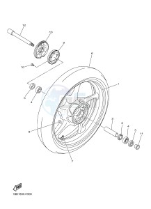 FZ8-SA 800 FZ8-S ABS (1BDA 1BDB) drawing FRONT WHEEL