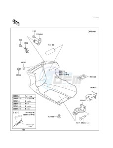 EX 500 D [NINJA 500R] (D6F-D9F) D9F drawing COWLING LOWERS