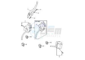 XVZ TF ROYAL STAR VENTURE 1300 drawing HANDLE SWITCH – LEVER