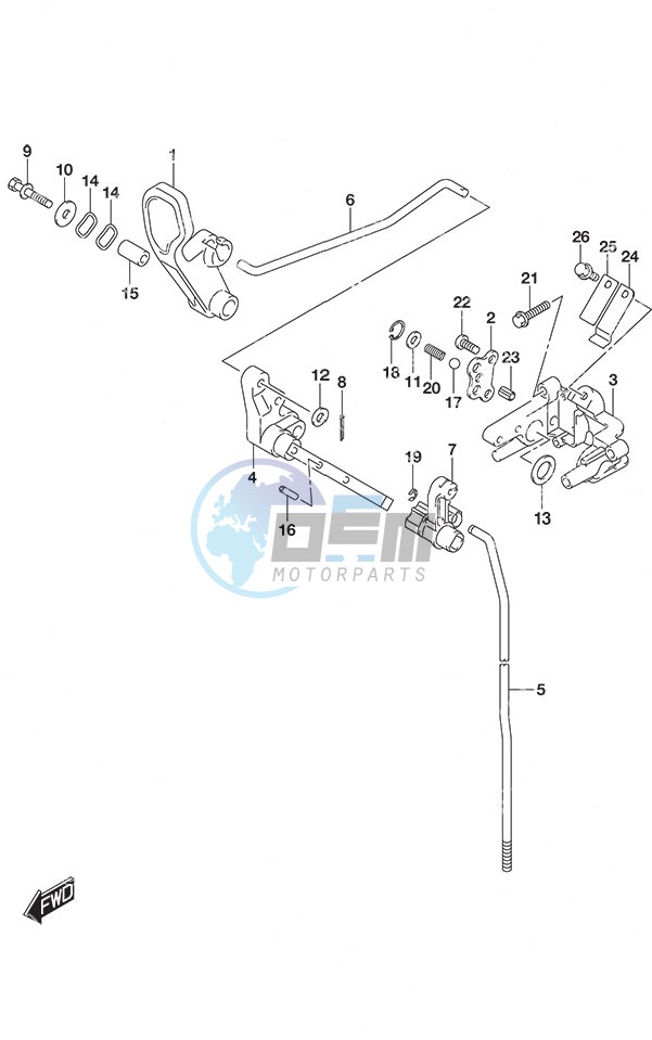 Clutch Rod Non-Remote Control