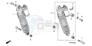 CB1300SA9 France - (F / ABS BCT CMF MME TWO TY2) drawing REAR CUSHION