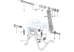 ZENITH LN/LS - 50 cc drawing REAR SUSPENSION