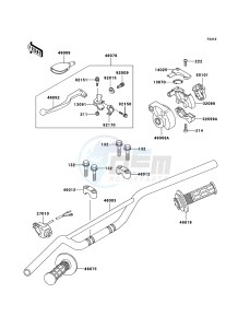 KX85 / KX85 II KX85-A5 EU drawing Handlebar