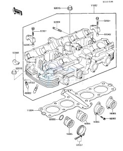 ZX 550 A [GPZ] (A1-A3) [GPZ] drawing CYLINDER HEAD