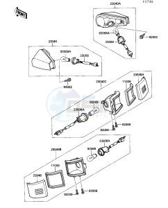 ZX 1000 B [NINJA ZX-10] (B3) [NINJA ZX-10] drawing TURN SIGNALS