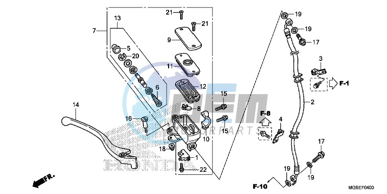 FR. BRAKE MASTER CYLINDER (NC700S)