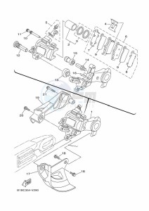 YZ250X (BF1V) drawing REAR BRAKE CALIPER