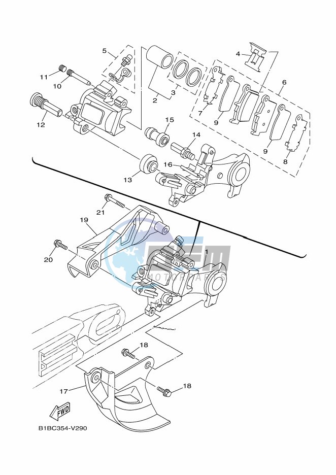 REAR BRAKE CALIPER