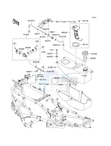 KSV 700 B [KFX 700] (B6F-B9F) B7F drawing FUEL TANK