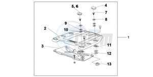 XL1000VA9 Europe Direct - (ED / ABS) drawing TOP BOX BRACKET