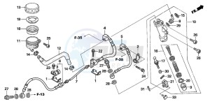 CB1300F CB1300SUPER FOUR drawing RR. BRAKE MASTER CYLINDER (CB1300A/SA)