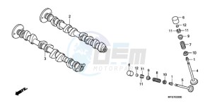 CB600F39 Spain - (SP / ST 25K) drawing CAMSHAFT/VALVE