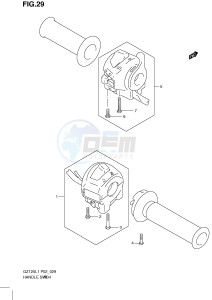 GZ125 (P02) drawing HANDLE SWITCH