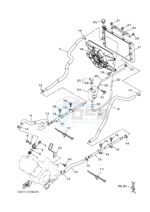 YXM700E YXM70VPXG VIKING EPS (B423) drawing RADIATOR & HOSE