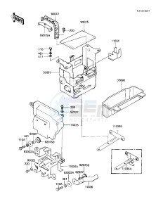 KZ 750 E (E2-E3) drawing BATTERY CASE_TOOL CASE -- 81 -82 KZ750-E2_E3- -