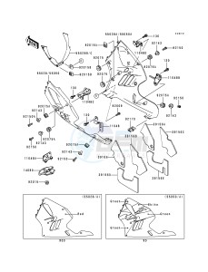 ZX 900 B [NINJA ZX-9R] (B4) [NINJA ZX-9R] drawing COWLING LOWERS