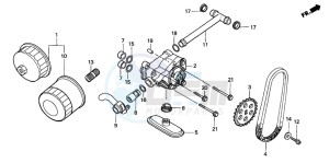 XL650V TRANSALP drawing OIL FILTER/OIL PUMP