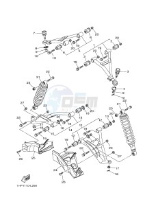 YFM700FWAD YFM7FGPLED GRIZZLY 700 EPS LIMITED EDITION (1HPY) drawing FRONT SUSPENSION & WHEEL