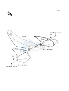 KX250F KX250-N2 EU drawing Seat