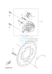 YP125R X-MAX125 X-MAX125 (2ABG) drawing REAR BRAKE CALIPER